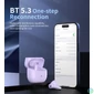 Kép 4/9 - Choetech  BH-T19 TwinkleMinis ENC TWS Bluetooth Headset Purple