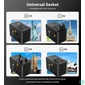 Kép 6/9 - Choetech  PD5022 70W EU/US/AUS/UK Travel Adapter with Built-in USB-C Cable Black töltő