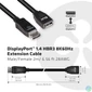 Kép 4/6 - Club3D DisplayPort 1.4 HBR3 Extension Cable 8K60Hz 2m Black kábel