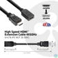 Kép 2/6 - Club3D High Speed HDMI Extension Cable 4K60Hz M/F 5m Black kábel