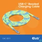 Kép 1/2 - Club3D USB-C Beaded Cable 2m Blue kábel