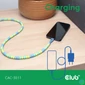 Kép 2/2 - Club3D USB-C Beaded Cable 2m Blue kábel