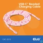 Kép 1/4 - Club3D USB-C Beaded Cable 2m Pink kábel