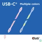 Kép 2/4 - Club3D USB-C Beaded Cable 2m Pink kábel