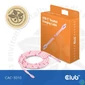 Kép 4/4 - Club3D USB-C Beaded Cable 2m Pink kábel