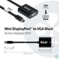 Kép 3/5 - Club3D MiniDisplayPort to VGA Active Adapter M/F Black speciális átalakító