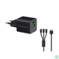 Kép 2/5 - Conceptronic  2-Port 33W USB Charger Black töltő