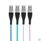 Kép 1/7 - Delight iPhone adatkábel szilikon bevonat 2m (vegyes szín)