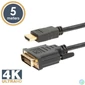 Kép 1/2 - Delight DVI-D (Dual Link) (24+1) - HDMI aranyozott kábel 5m Black