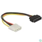Kép 2/2 - DeLock Power Cable SATA 15 pin female > 4 pin female 20cm kábel
