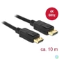 Kép 1/2 - DeLock Displayport 1.2 male > Displayport male 4K 60 Hz 10m kábel