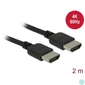Kép 1/2 - DeLock HDMI -HDMI Premium cable 2m Black kábel