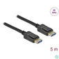 Kép 1/2 - DeLock DisplayPort cable 8K 60 Hz 40 Gbps 5m Black kábel