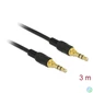 Kép 1/3 - DeLock 3,5mm jack to 3,5mm jack male/male cable 3m Black kábel