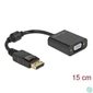 Kép 1/2 - DeLock DisplayPort 1.2 male to VGA female Adapter Black speciális átalakító