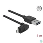 Kép 1/6 - DeLock USB-A to microUSB male/male cable 1m Black kábel