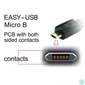 Kép 3/6 - DeLock USB-A to microUSB male/male cable 1m Black kábel