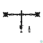 Kép 1/4 - EQuip 13"-27" Articulating Dual Monitor Desk Mount Bracket Black