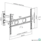 Kép 2/5 - EQuip 37"-70" Articulating TV Wall Bracket Black