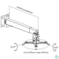 Kép 2/2 - EQuip Projector Ceiling Wall Mount Bracket White