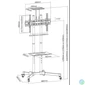 Kép 3/3 - EQuip 37-70" Economy Multi-functional TV Cart