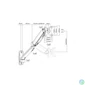 Kép 9/9 - EQuip 17"-32" Single Monitor Wall-Mounted Bracket Black