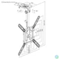 Kép 8/9 - EQuip 23"-55" Ceiling Mount TV Bracket Black