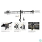 Kép 3/9 - EQuip 17"-32" Articulating Triple Monitor Desk Mount Bracket Black