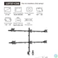 Kép 3/9 - EQuip 17"-32" Articulating 6 Monitor Desk Mount Bracket Black