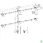 Kép 9/9 - EQuip 17"-32" Articulating 6 Monitor Desk Mount Bracket Black