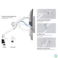 Kép 3/9 - EQuip 17"-35" Premium Monitor Desk Mount Bracket White