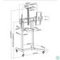 Kép 4/4 - EQuip 55"-100" Mobile Motorized LFD Trolley