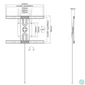 Kép 5/6 - EQuip 37"-80" Universal Rotating TV Wall Bracket