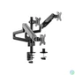 Kép 1/5 - EQuip 17"-27"  Triple Monitor Desk Mount Bracket Black