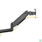 Kép 4/5 - EQuip 17"-27"  Triple Monitor Desk Mount Bracket Black