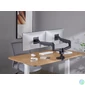 Kép 6/9 - EQuip 17"-35" Heavy-Duty Dual Monitor Desk Mount Bracket Black