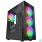 Kép 1/7 - Everest PLAID V1 Tempered Glass Black gépház