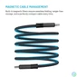 Kép 3/10 - FIXED Magnetic Braided Cable USB-C/USB-C, 1,2m USB2.0 240W Gray kábel