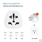 Kép 3/5 - FIXED USA adapter, fehér speciális átalakító