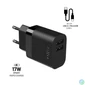 Kép 1/8 - FIXED hálózati töltő, 2*USB-A kimenet, 17W + USB/mikro USB kábel, fekete