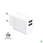 Kép 1/7 - FIXED hálózati töltő, 2*USB-A kimenet, 17W, fehér
