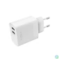 Kép 1/8 - FIXED hálózati töltő, 2*USB-A kimenet, 17W + USB/USB-C kábel, fehér