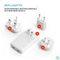 Kép 4/9 - FIXED Slim Traveller 2xUSB-C utazási töltő világadapter GaN 45W, fehér