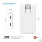 Kép 5/9 - FIXED Slim Traveller 2xUSB-C utazási töltő világadapter GaN 45W, fehér
