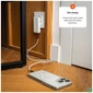 Kép 7/9 - FIXED Slim Traveller 2xUSB-C utazási töltő világadapter GaN 45W, fehér