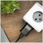 Kép 7/8 - FIXED Mini hálózati töltőkészlet USB-C kimenettel és USB-C/Lightning kábellel 20W 1m, fekete