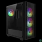 Kép 2/9 - Gamdias Aura GC2 Elite ARGB Tempered Glass Black gépház