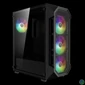 Kép 2/9 - Gamdias Aura GC1 Elite ARGB Tempered Glass Black gépház