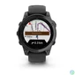 Kép 2/5 - Garmin Fenix E Slate Grey steel with Black silicone band okosóra