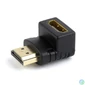 Kép 1/4 - Gembird A-HDMI90-FML HDMI right angle adapter 90° downwards Blalck speciális átalakító